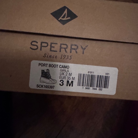 Sperry Port Ankle Boot, CAMO, Size 3 - Picture 1 of 4